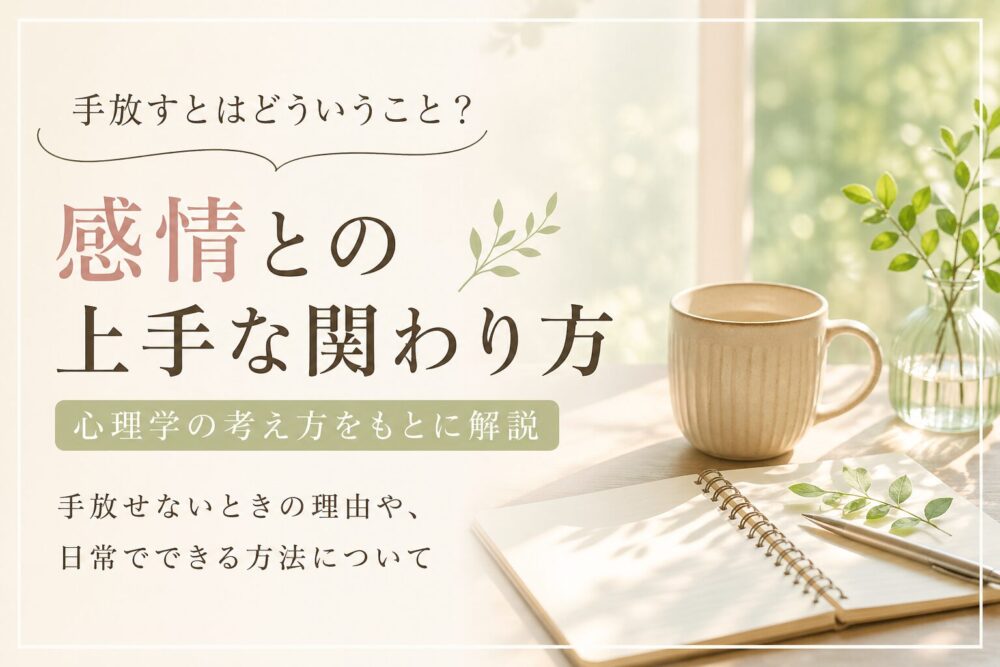 感情との向き合い方や手放す考え方をイメージした、静かな室内の風景